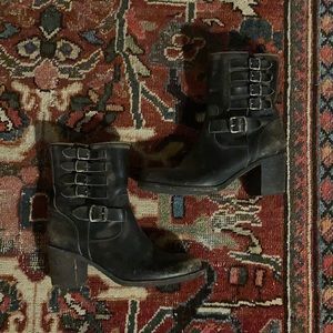 Frye boots black distressed